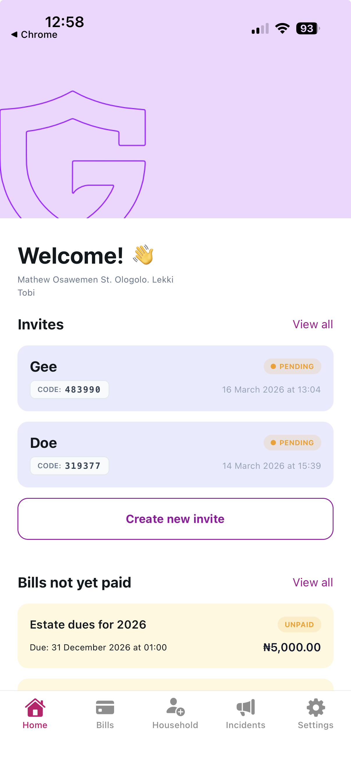 App Homepage
